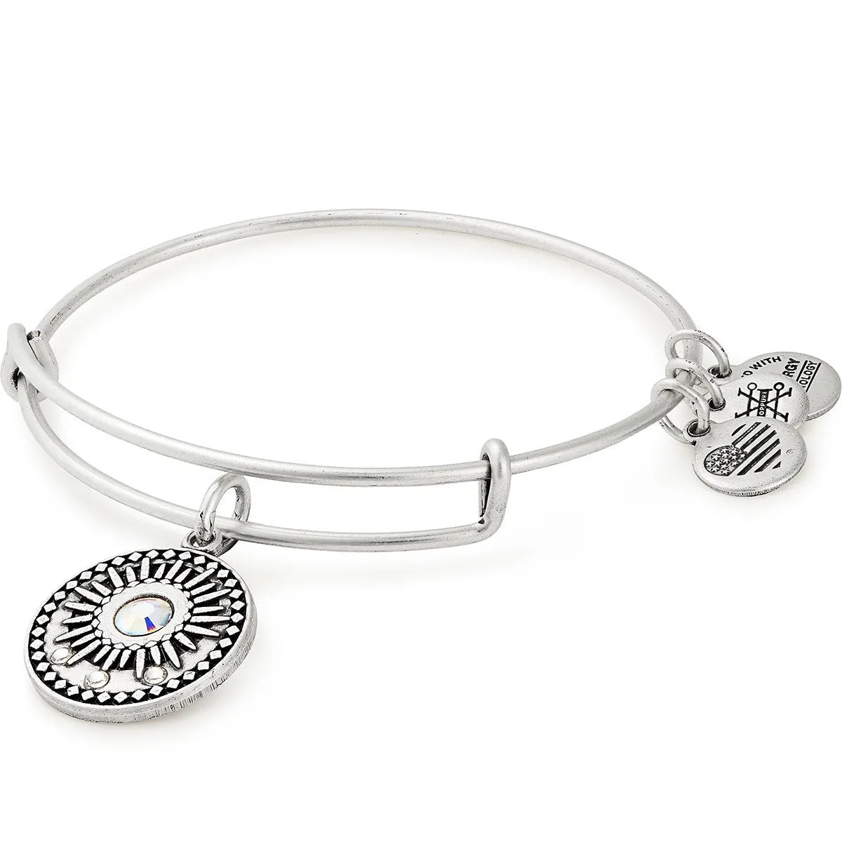 Sun Crystal Charm Bangle