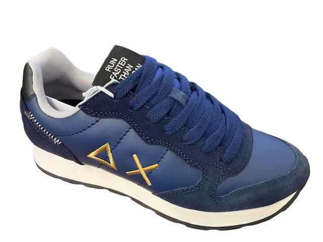 Sun68 Tom Classic men's sneakers shoe in leather Z42104 07 blue