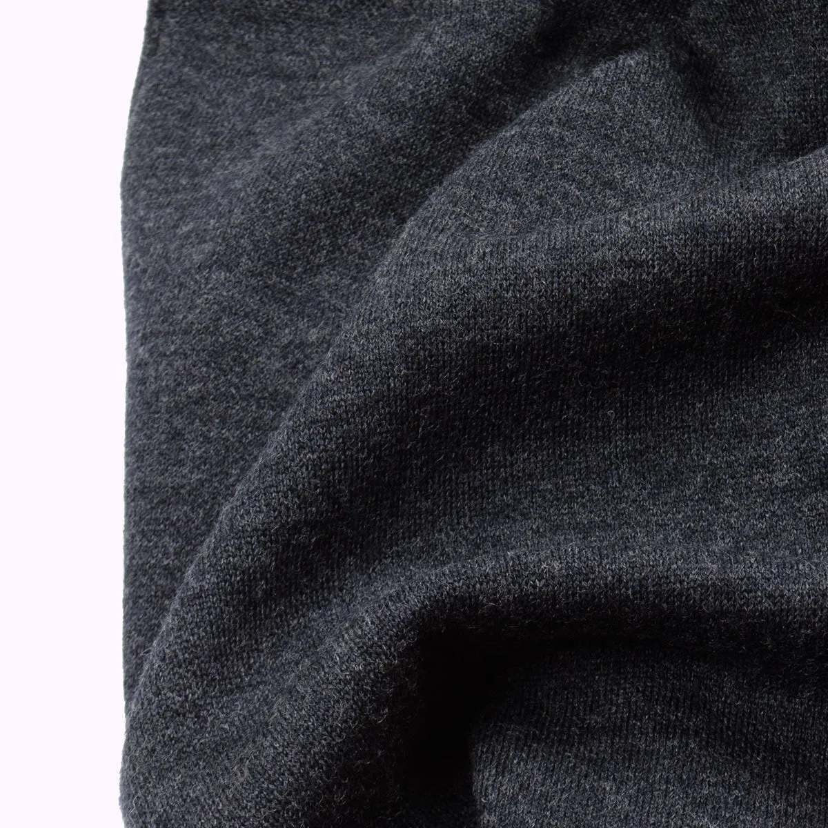 Sunspel - Double Face Mock Turtle Merino Jumper - Charcoal