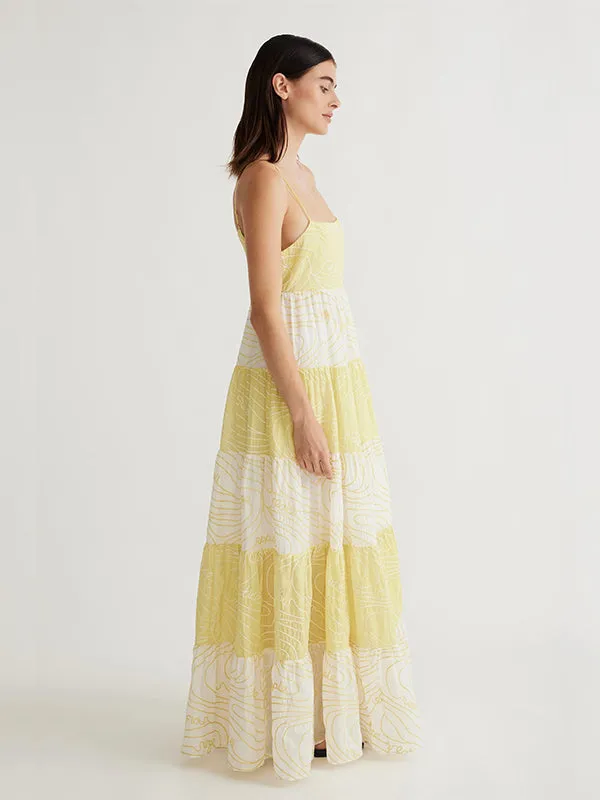 Surge Tiered Maxi in Zest