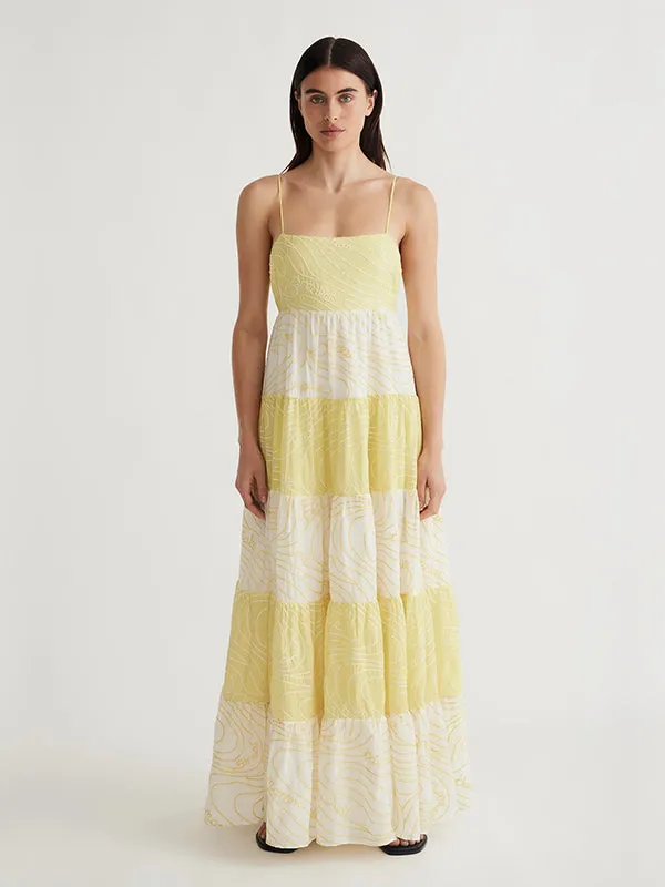 Surge Tiered Maxi in Zest