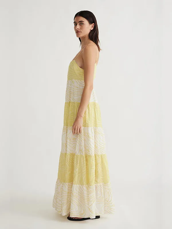 Surge Tiered Maxi in Zest