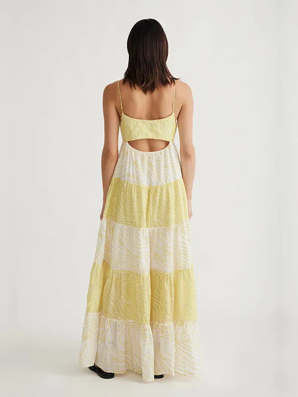 Surge Tiered Maxi in Zest