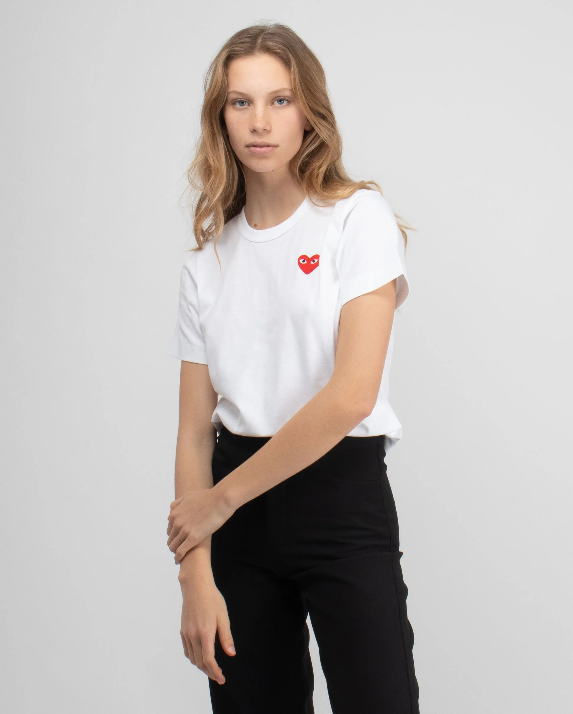 T107 RED HEART T-SHIRT / WHITE