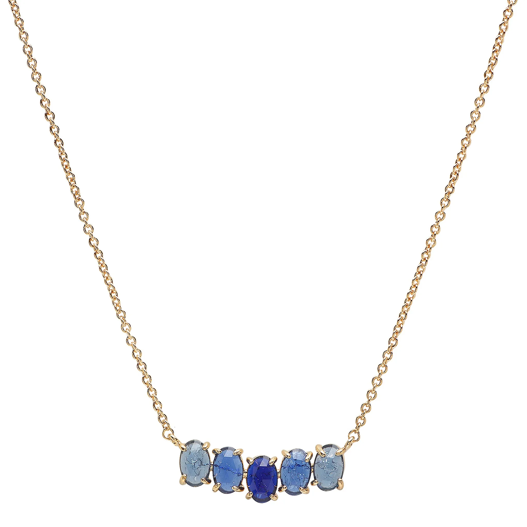 Tai Cluster Birthstone Pendant Necklace in 14k Gold Plated