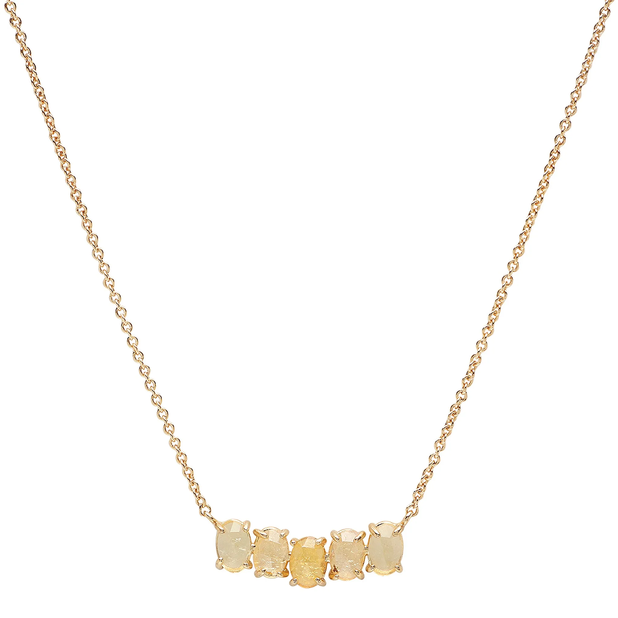 Tai Cluster Birthstone Pendant Necklace in 14k Gold Plated