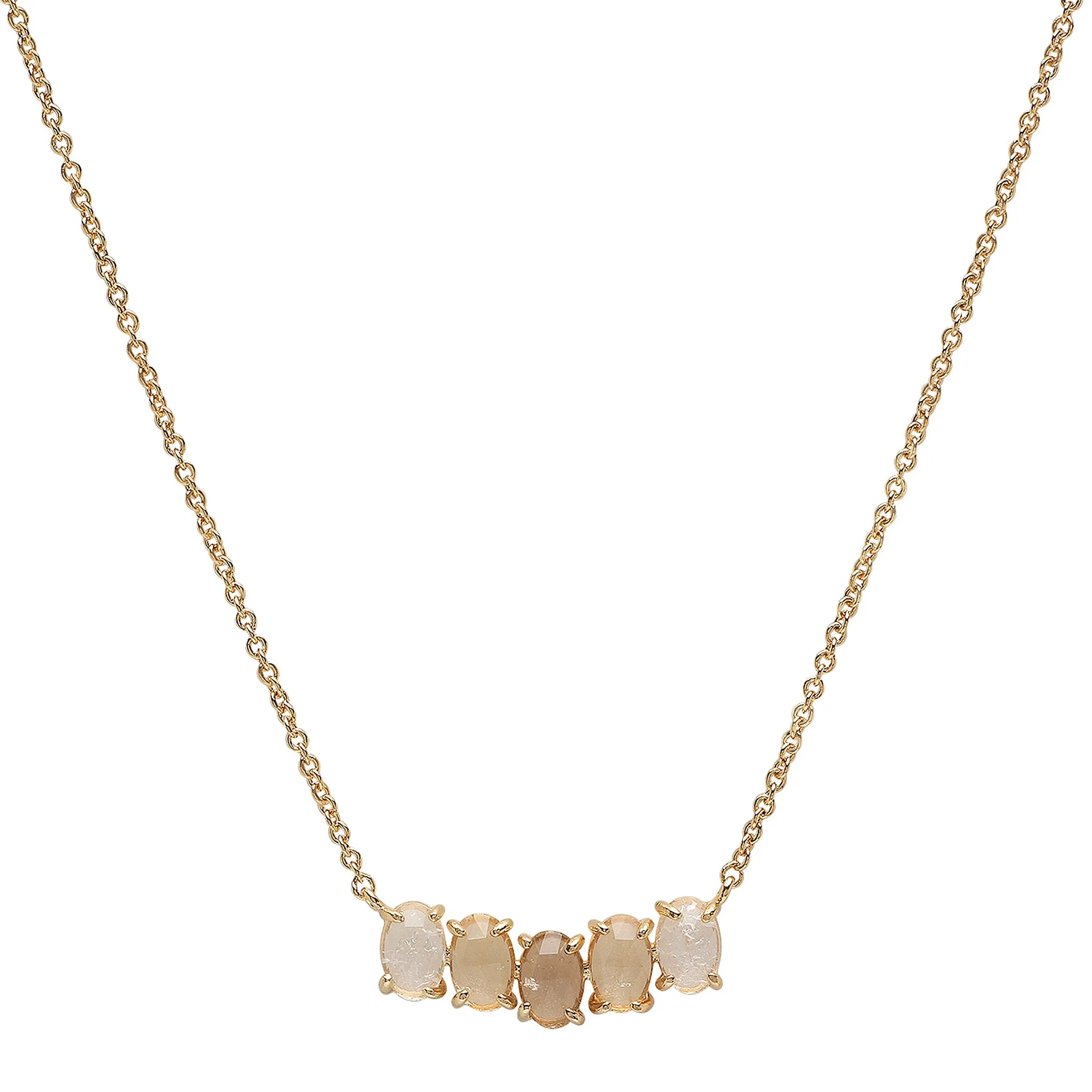 Tai Cluster Birthstone Pendant Necklace in 14k Gold Plated