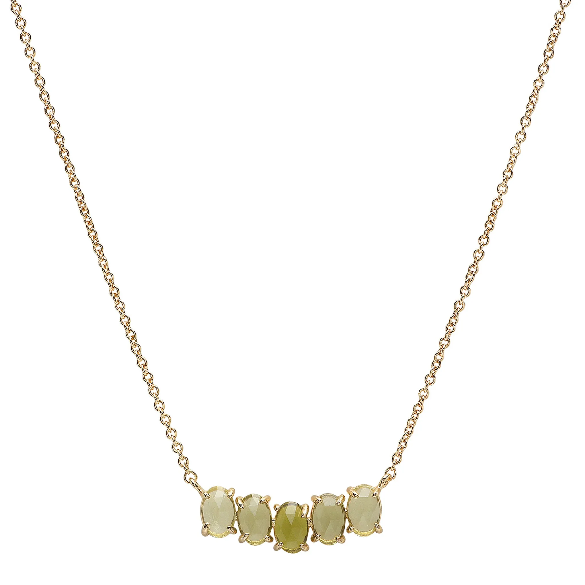 Tai Cluster Birthstone Pendant Necklace in 14k Gold Plated