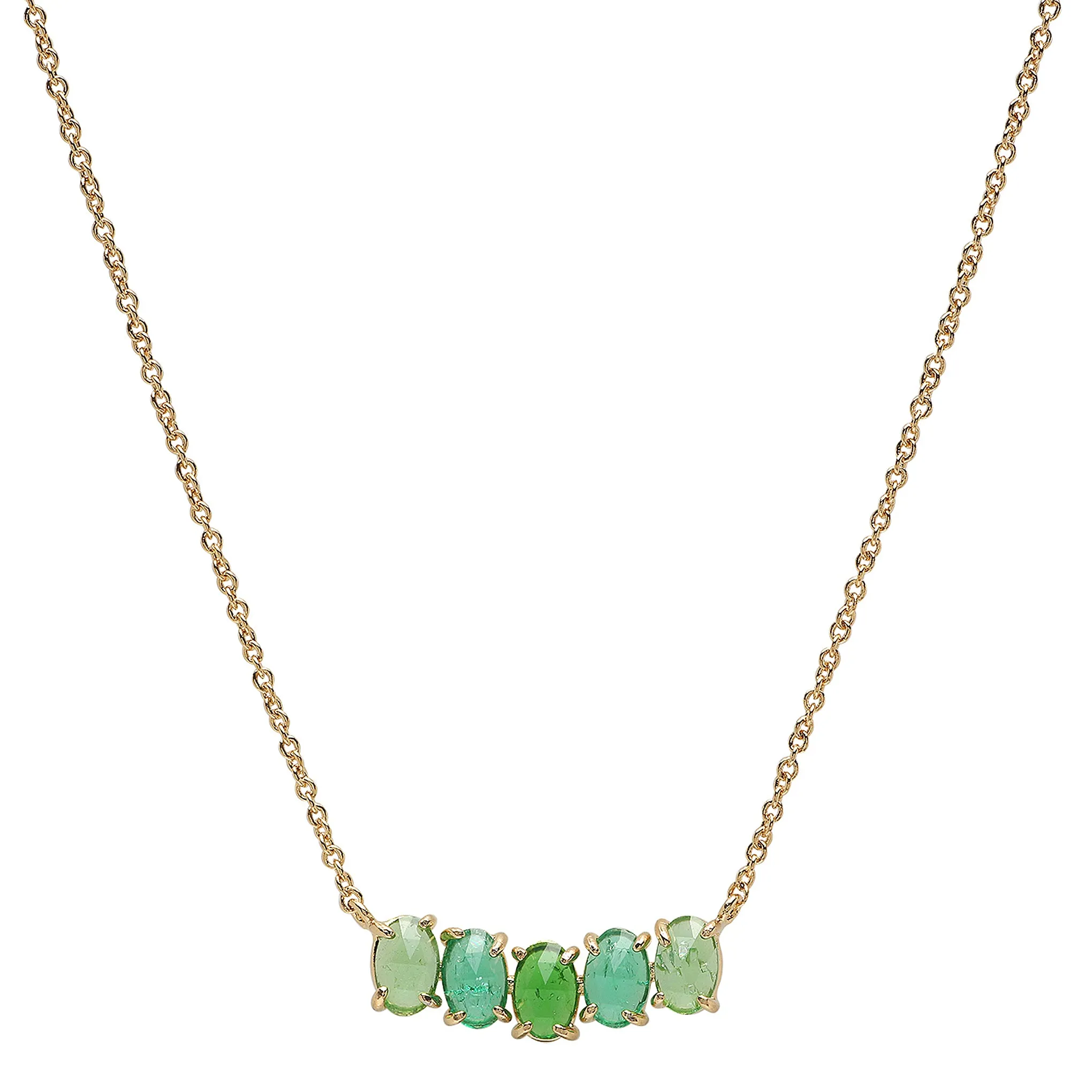 Tai Cluster Birthstone Pendant Necklace in 14k Gold Plated