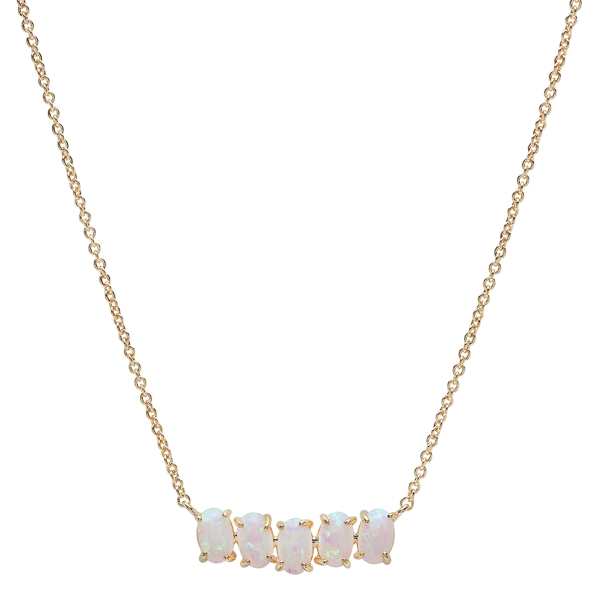 Tai Cluster Birthstone Pendant Necklace in 14k Gold Plated