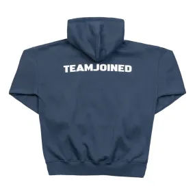 TEAMJOINED JOINED LOGO FLEECE OVERSIZED HOODIE-DARK BLUE