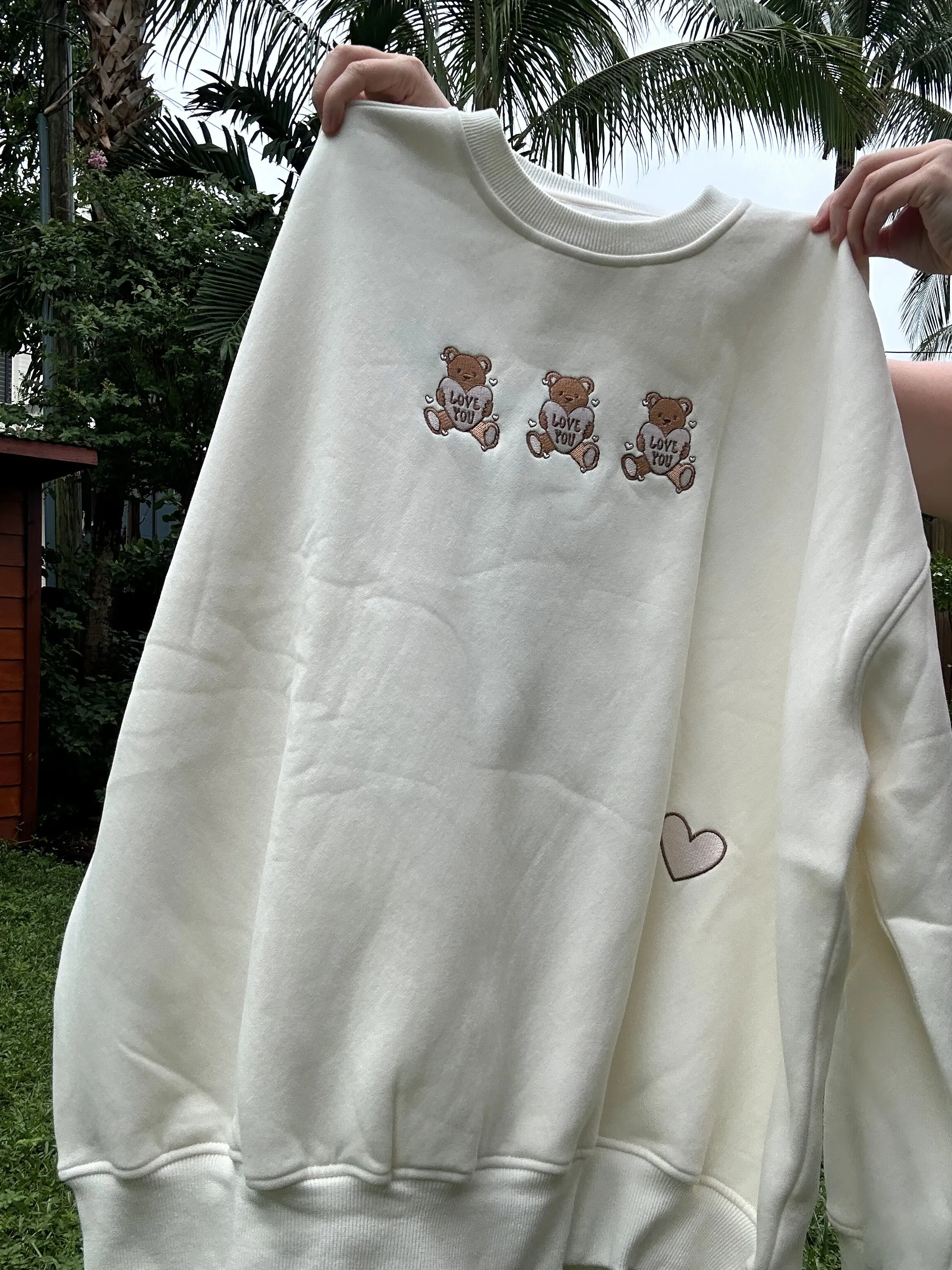 Teddy Bear Embroider Sweatshirt