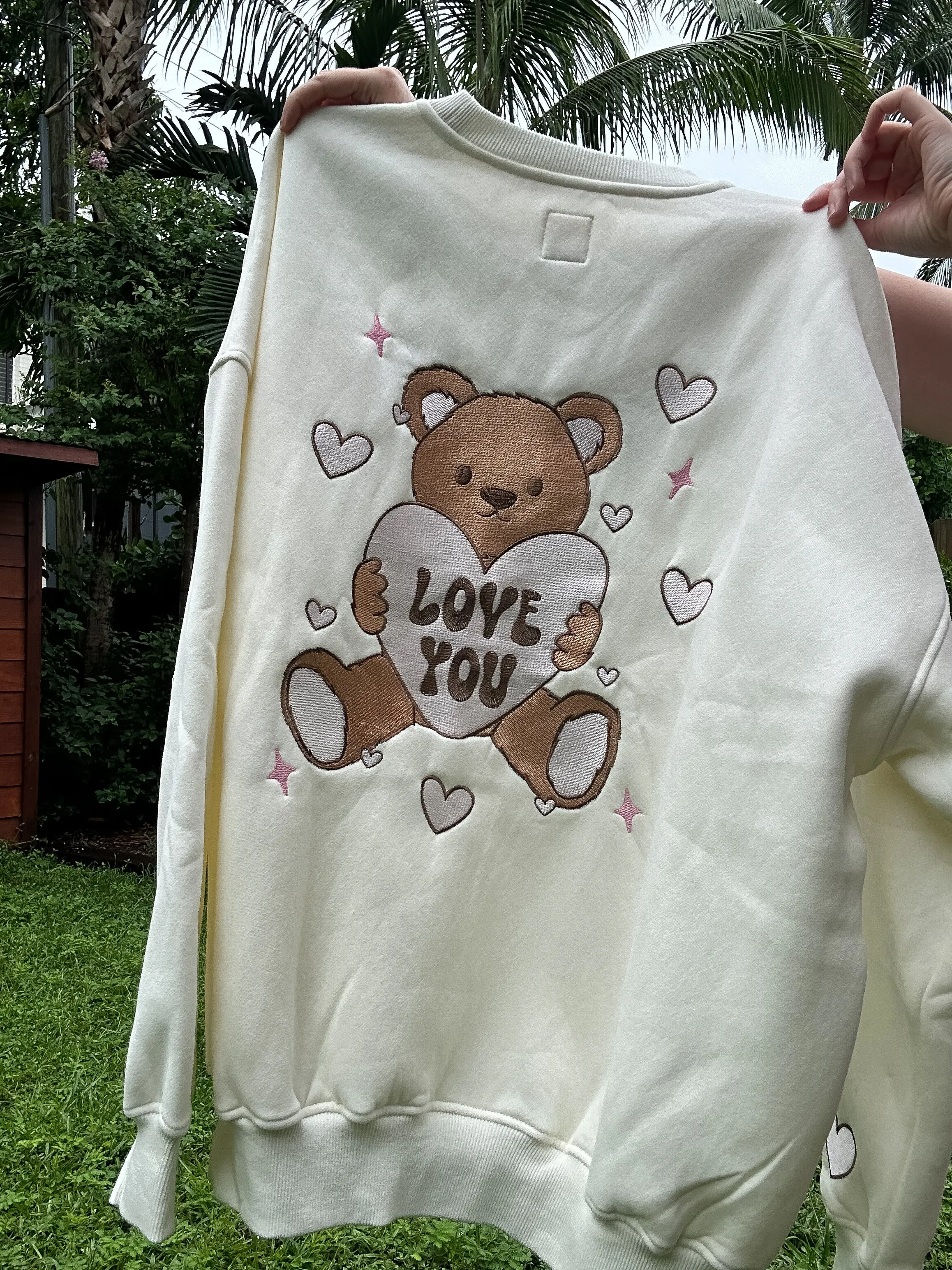 Teddy Bear Embroider Sweatshirt