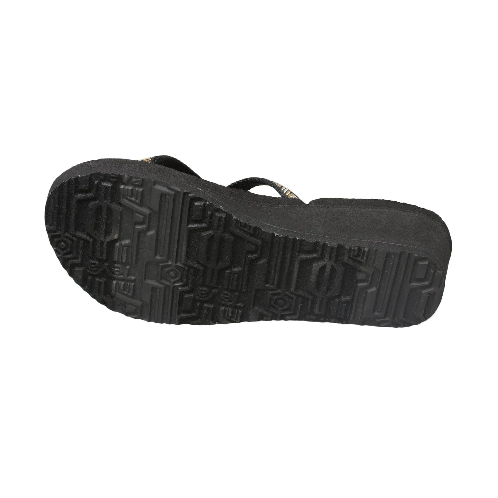 Teva Mush Mandalyn Ola 2 Agave Black Metallic Wegde Sandals - Women's