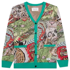 Tim Lehi Jacquard Cardigan Type-1 - Green