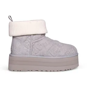 UGG Classic Mini Platform Felted Grey Boots - Women's