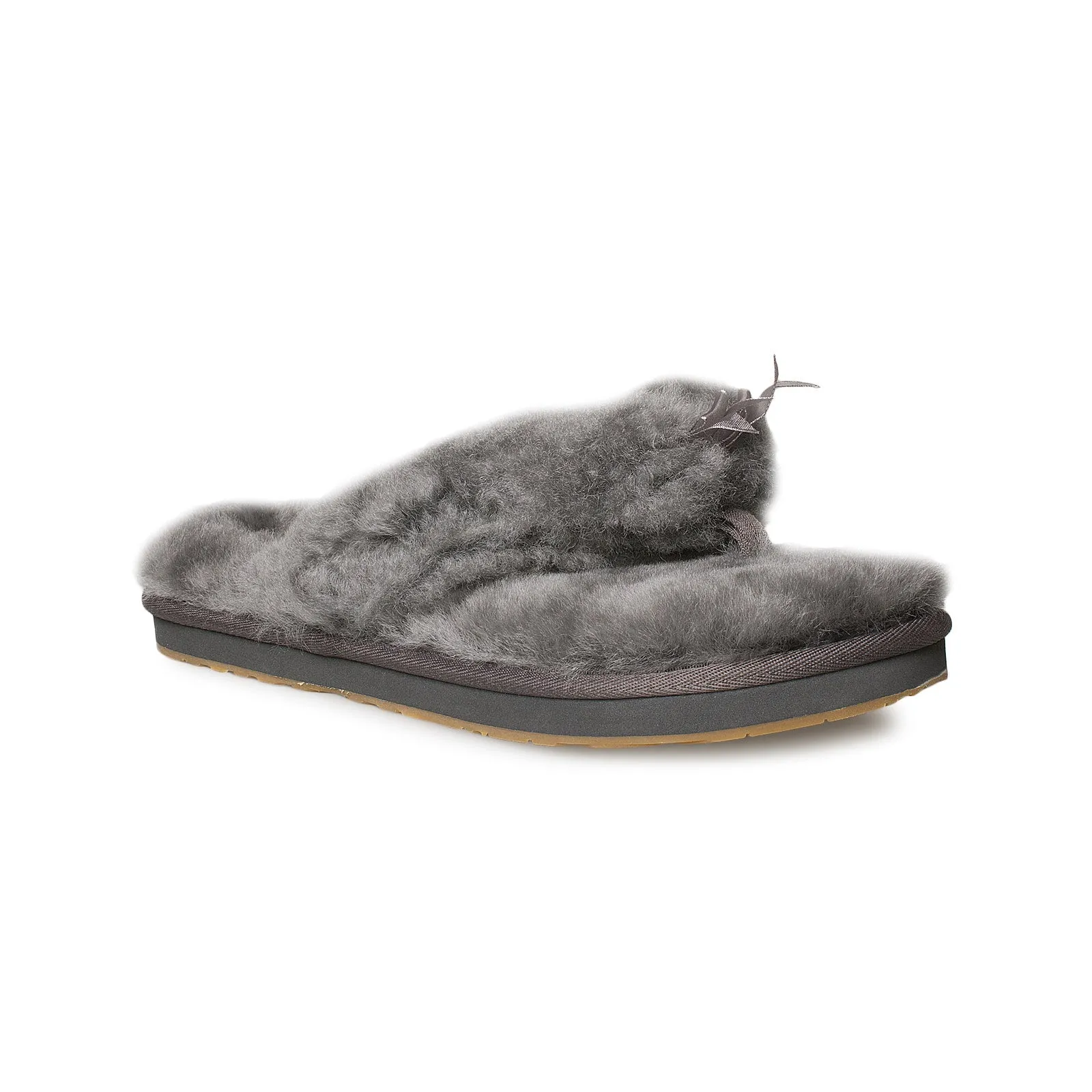 UGG Fluff Flip Flop III Grey Slippers - Women's