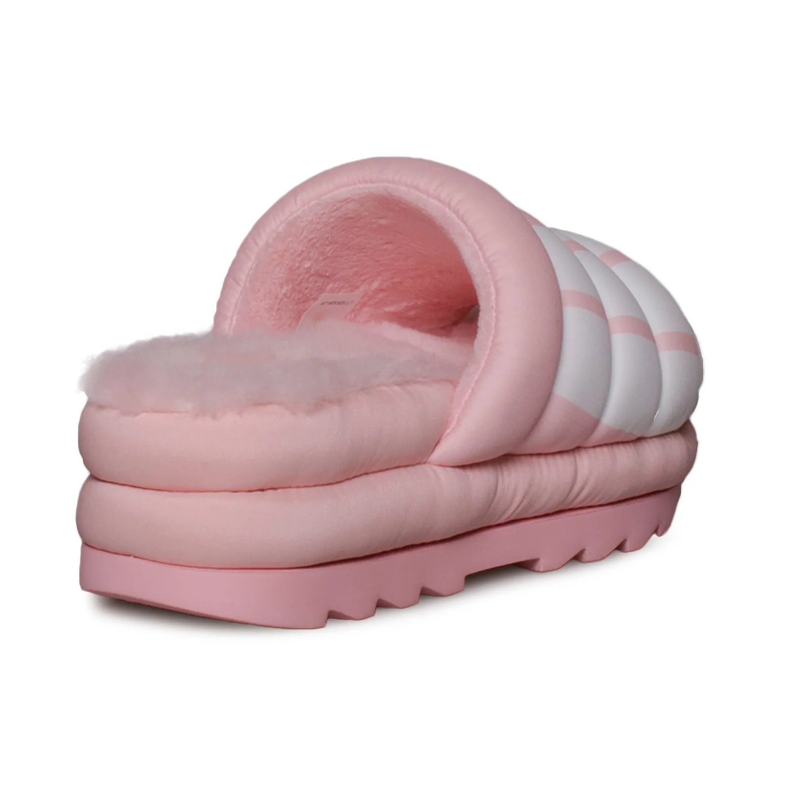 UGG Maxi Slide Logo Pink Scallop Slippers - Women's