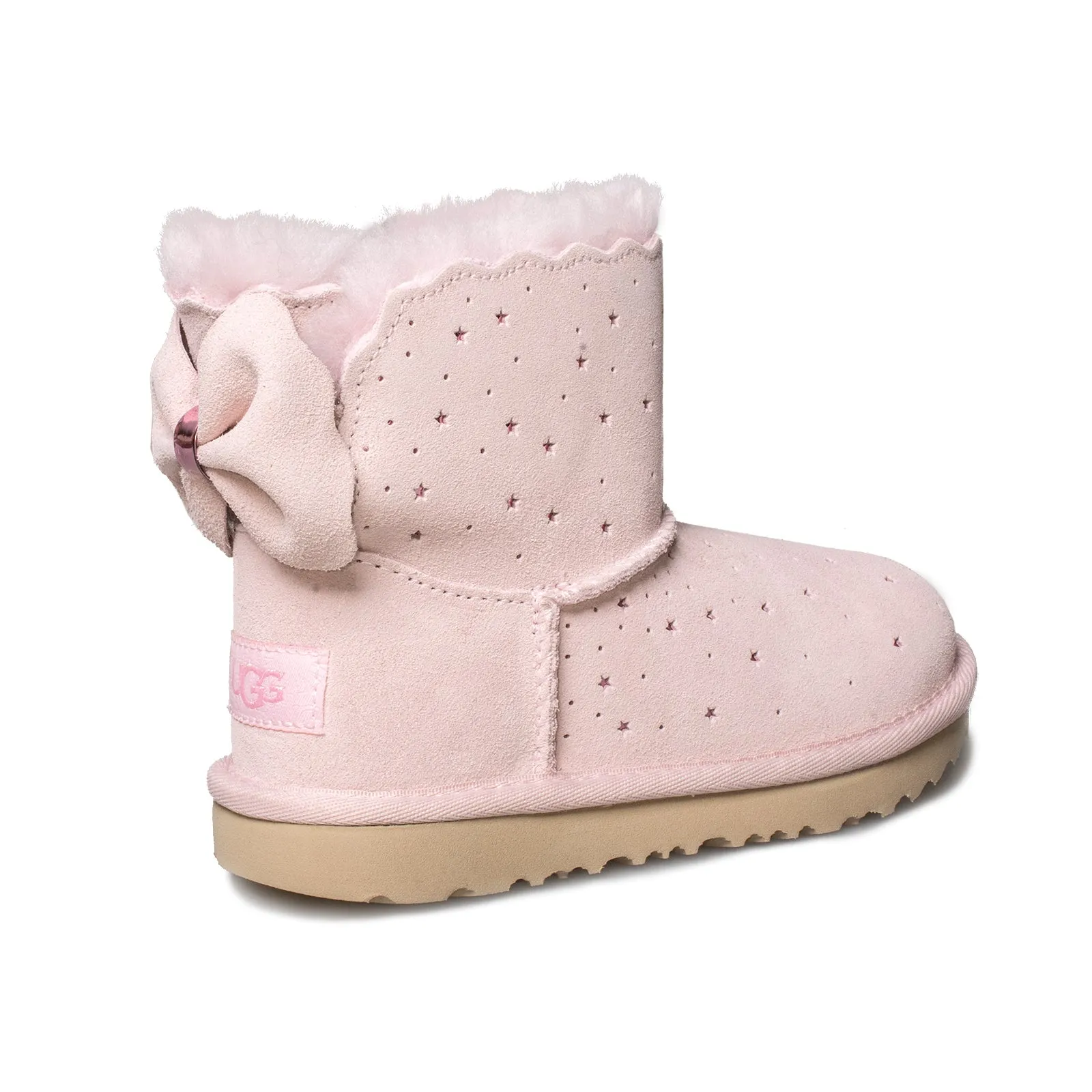 UGG Mini Bailey Bow II Starry Lite Seashell Pink Boot's - Toddler's