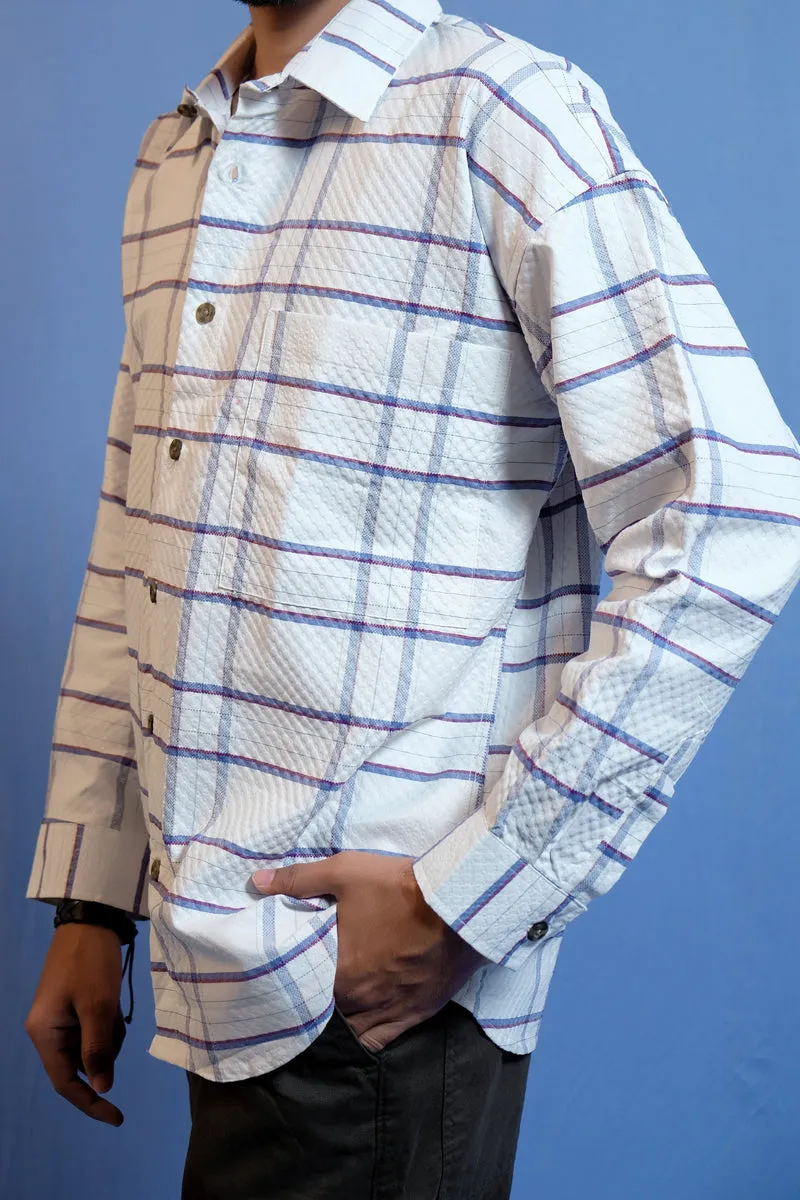 Unisex Relaxed Fit Oversized Checked Shirt