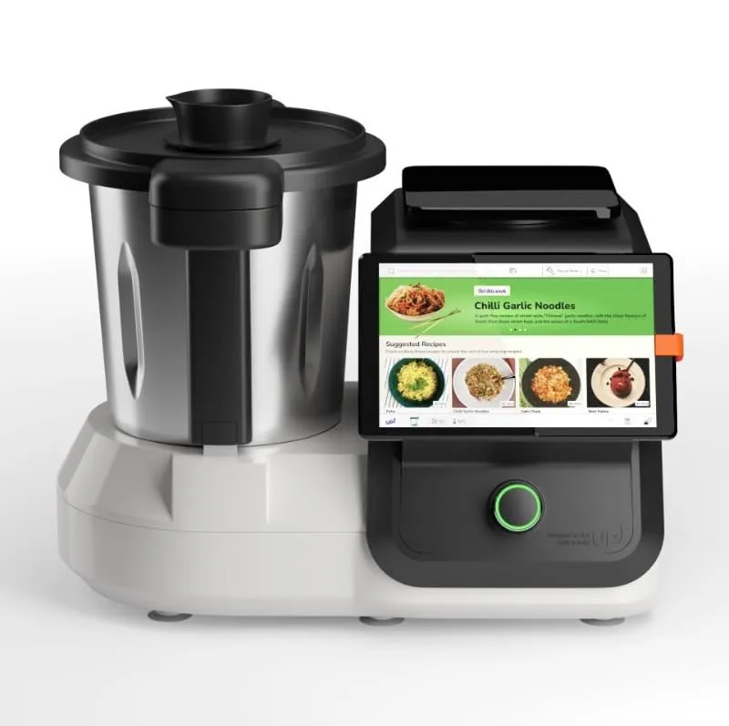 Upliance delishUp, AI Cooking Assistant with unlimited recipes from around the world | WiFi & built-in 8 inch Touch screen | Automated Chop, Saute, Stir, Knead, Steam And Cook