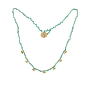 Vama | Motiya Necklace | Metal-Sterling Silver | Stone: Green Pearl | Finish-Shiny