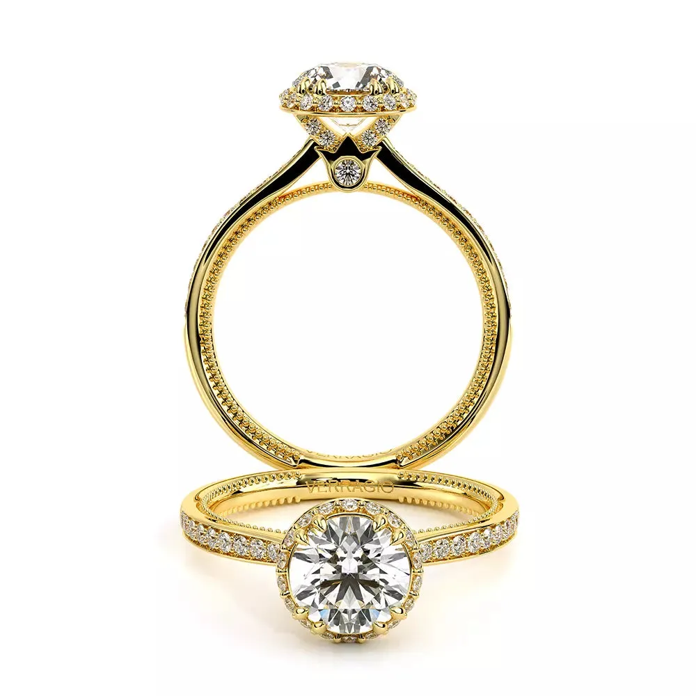 Verragio Renaissance 14k Gold Diamond Engagement Ring with Stardust Halo