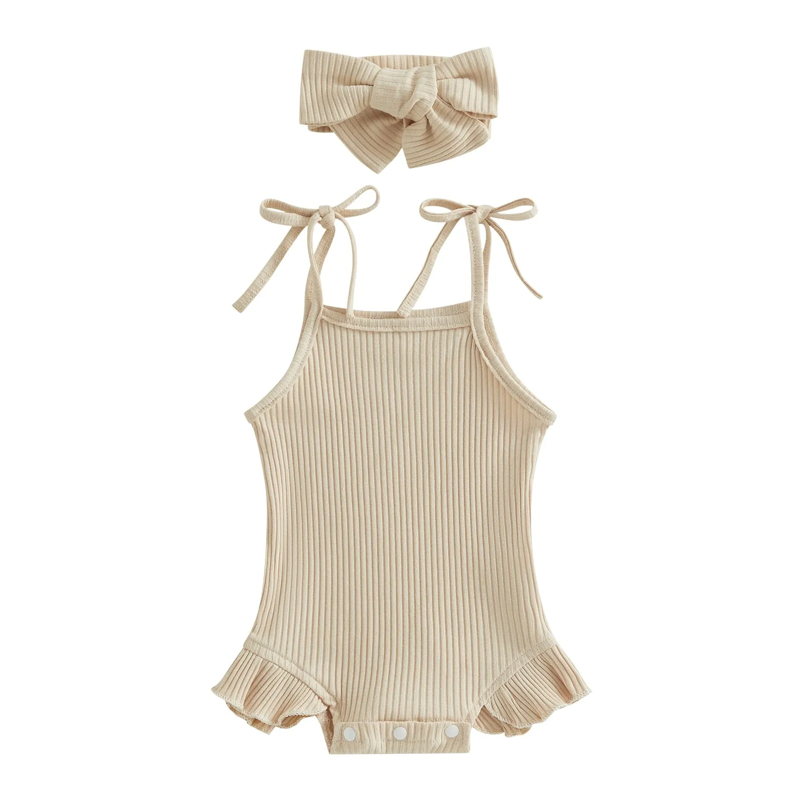 Versatile Baby Girls Knit Romper