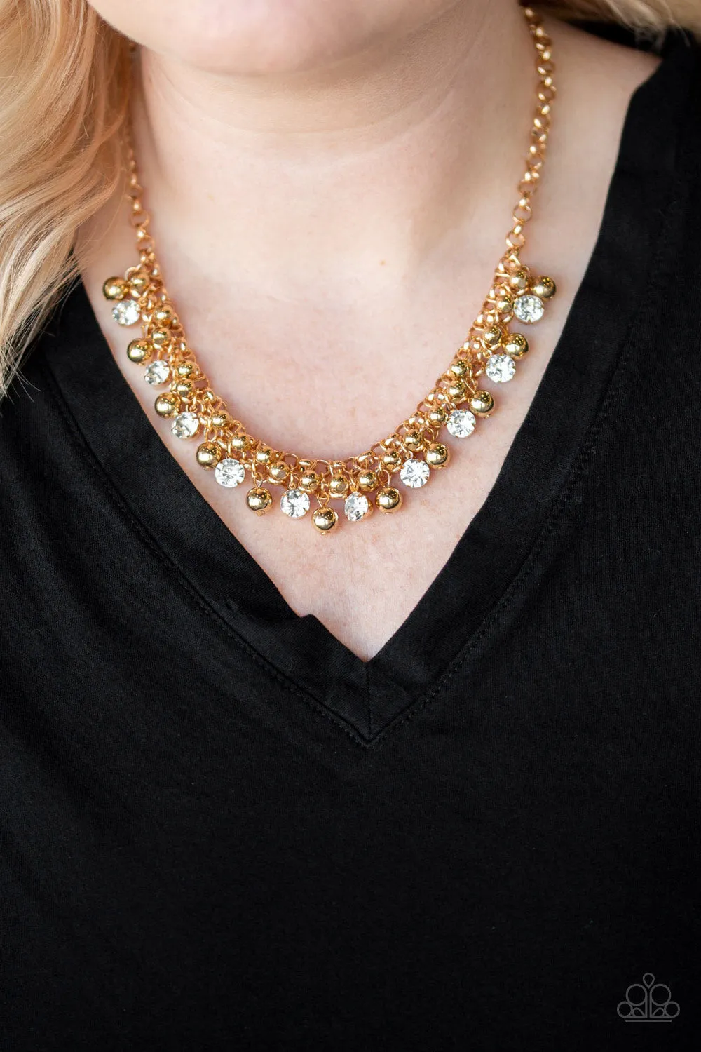 Wall Street Winner - Gold Paparazzi Necklace