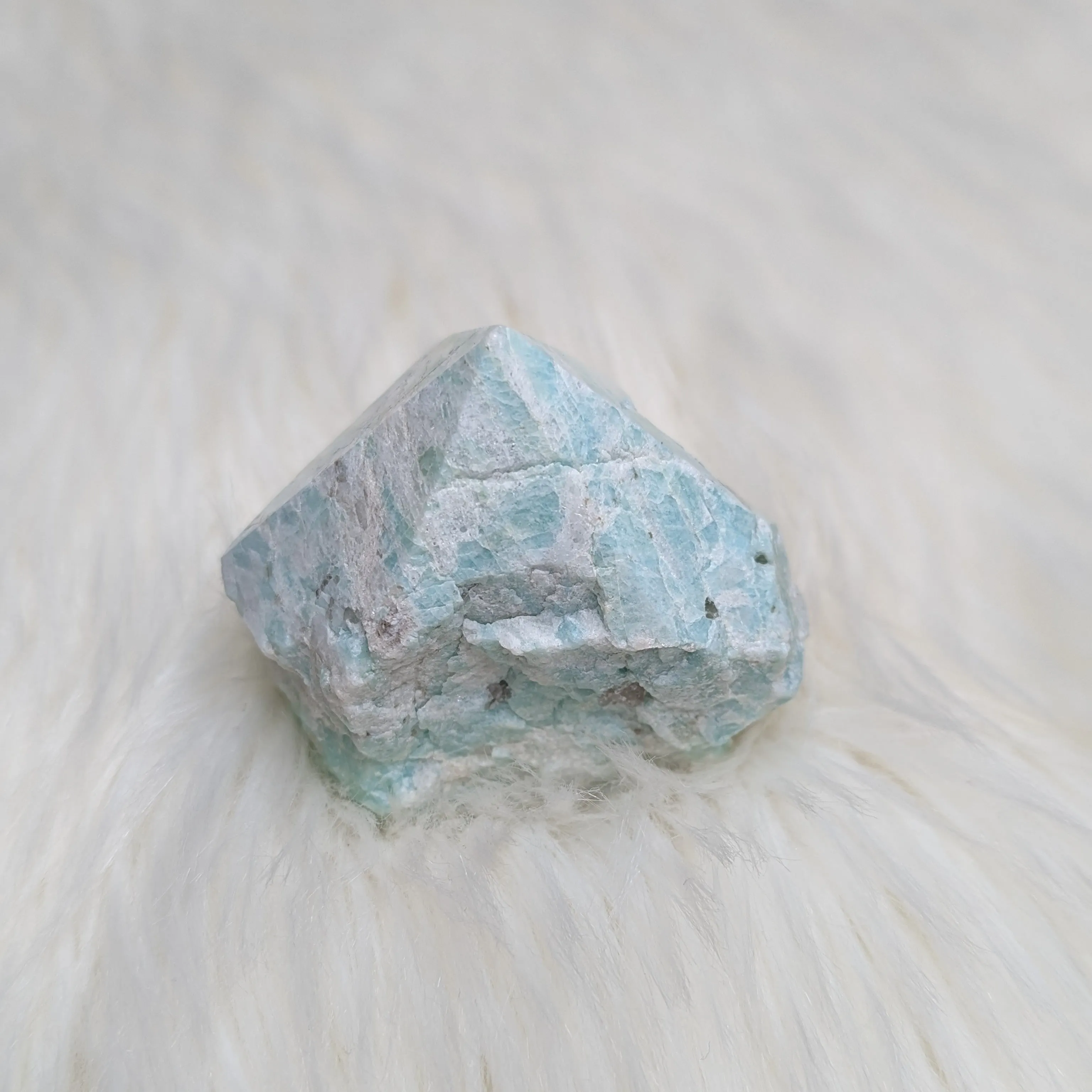 Watery Blue Amazonite Polished Standing Point