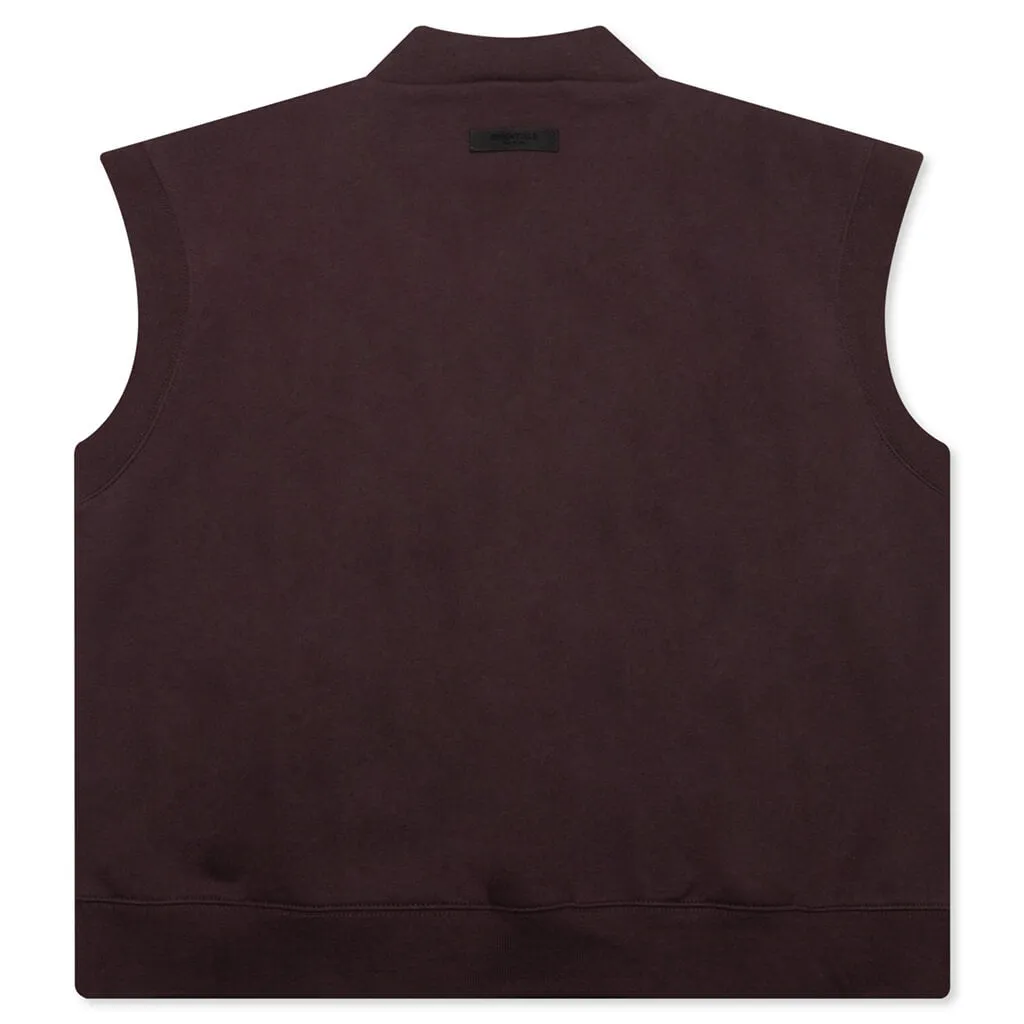 Women's V Neck Vest - Plum